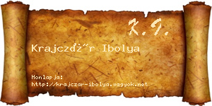 Krajczár Ibolya névjegykártya