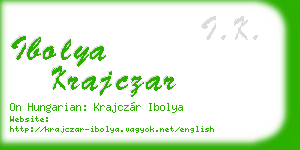 ibolya krajczar business card